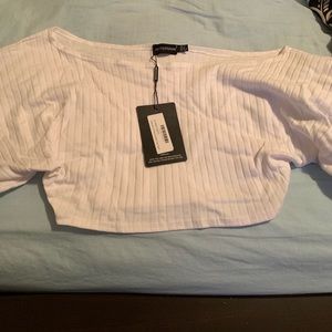 Brand new off the shoulder white top